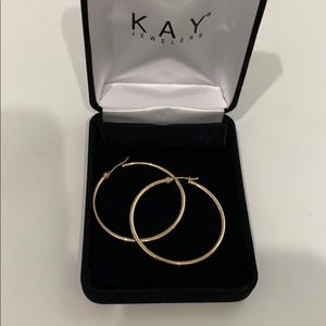 Kay Jewelers 2.0x40mm 14K solid gold hoop earrings